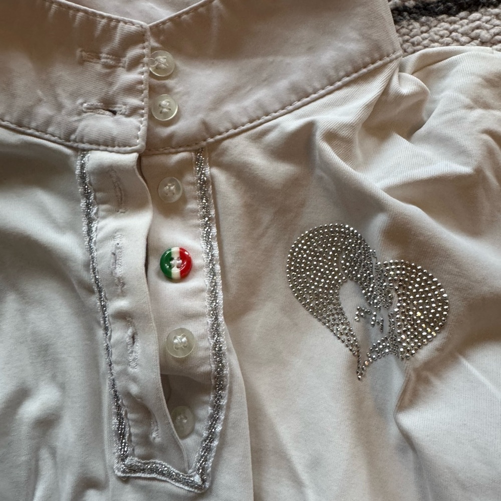 White Kids Shirt with Heart Design